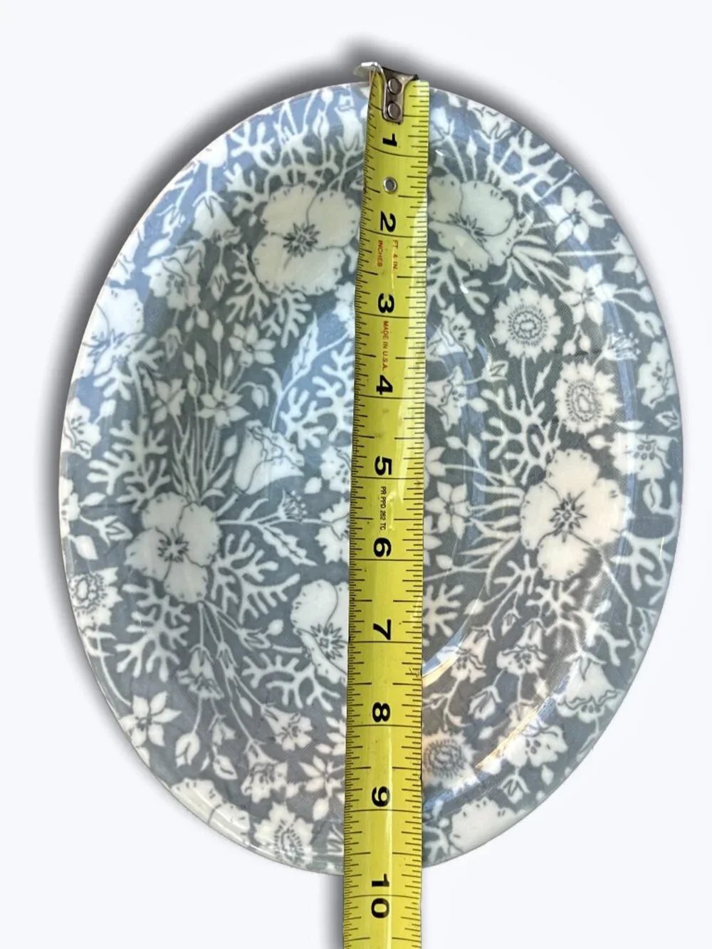 Vtg Wallace China Desert Ware Festival Gray 9.75